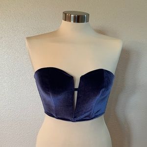Victoria's Secret Dream Angels Blue Velvet Bustier